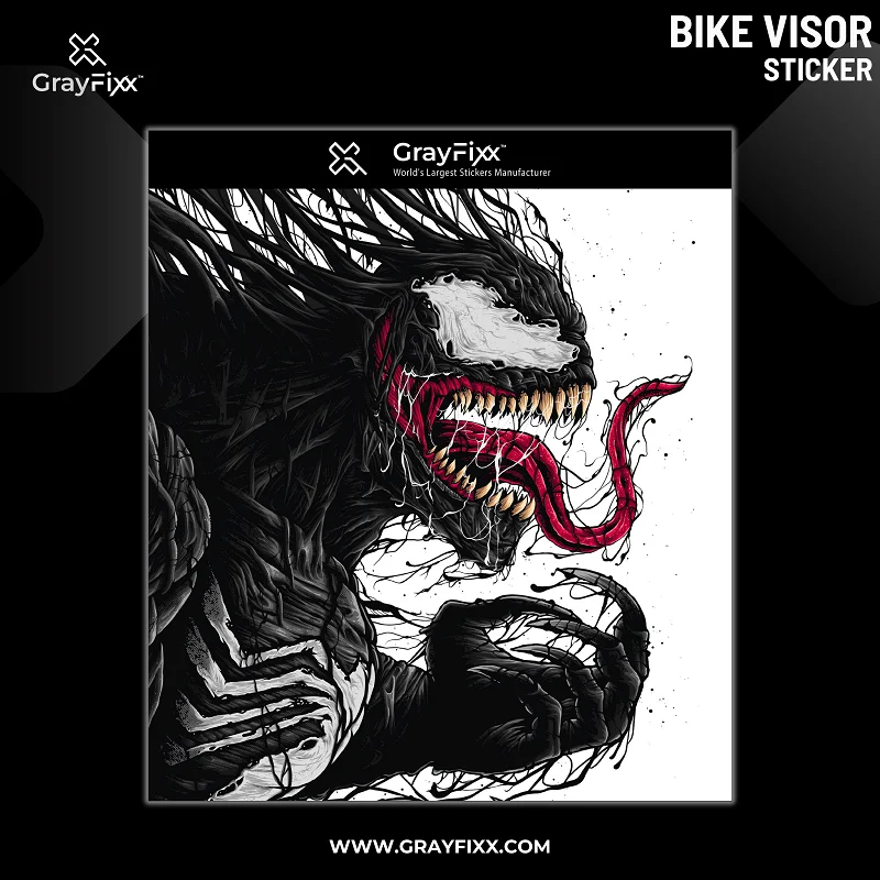 thumbnail interactive-video image 1 of Finest-Folia Venom Car Sticker Decal – 70x45cm – Black & Red Graphic Film For Body 1 of 4